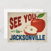 ジャクソンビルフロリダアップル – ヴィンテージ旅行 ポストカード (正面/裏面)