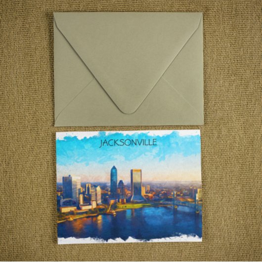 ジャクソンビルフロリダスカイラインパノラマビュー ポストカード