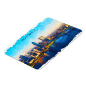 ジャクソンビルフロリダスカイラインパノラマビュー マグネット (左側)