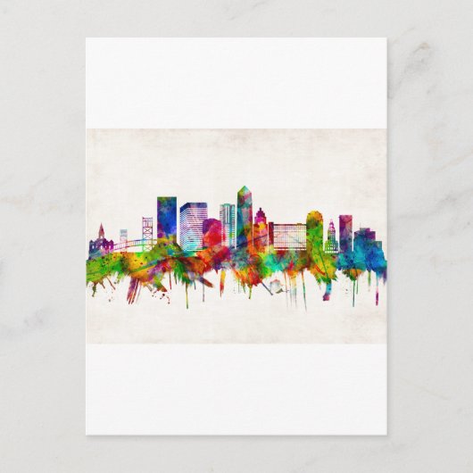 ジャクソンビルフロリダスカイライン シーズンポストカード (正面)