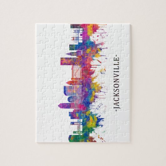 ジャクソンビルフロリダスカイライン ジグソーパズル (縦)
