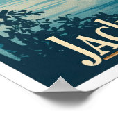 ジャクソンビルフロリダヴィンテージトラベルイラストレーション ポスター (角)