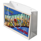 ジャクソンビルフロリダヴィンテージ大文字葉書 ラージペーパーバッグ (裏面アングル)