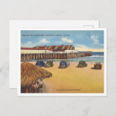 ジャクソンビルフロリダヴィンテージ1940s魚釣り桟橋 ポストカード (正面/裏面)