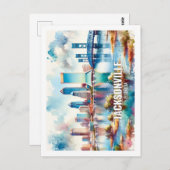 ジャクソンビルフロリダ有名な旅行水の色 ポストカード (正面/裏面)