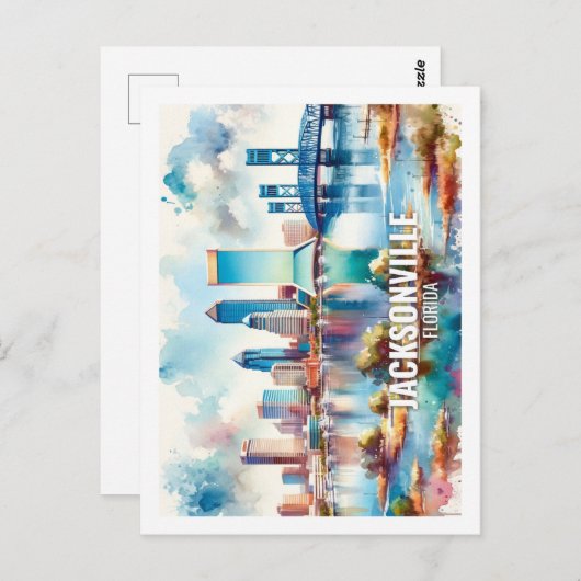 ジャクソンビルフロリダ有名な旅行水の色 ポストカード (正面/裏面)