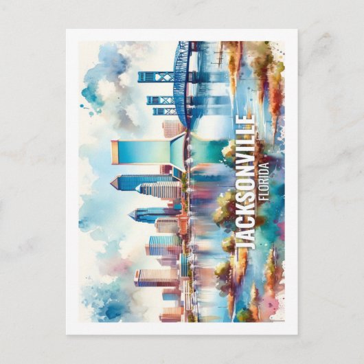 ジャクソンビルフロリダ有名な旅行水の色 ポストカード (正面)