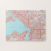 ジャクソンビルフロリダ(1964年)のヴィンテージの地図 ジグソーパズル (横)