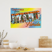 ジャクソンビルフロリダFLヴィンテージ旅行記念品 ポスター (キッチン)