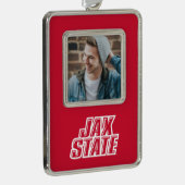 ジャクソンビル州ユニバーシティホリデー シルバープレートフレームオーナメント (右)