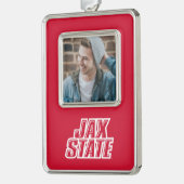 ジャクソンビル州ユニバーシティホリデー シルバープレートフレームオーナメント (左)