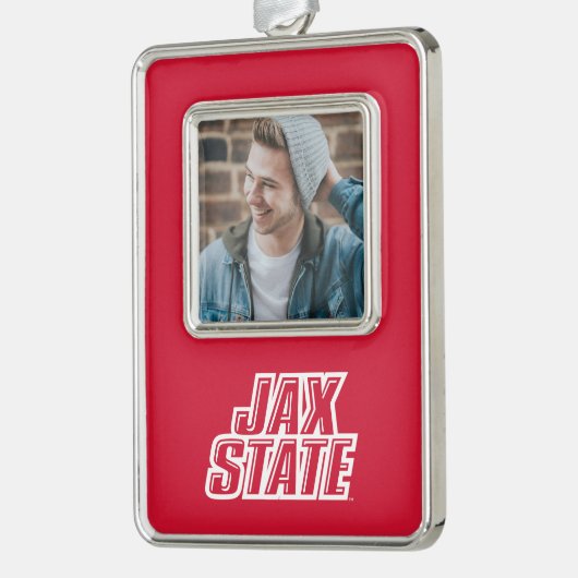 ジャクソンビル州ユニバーシティホリデー シルバープレートフレームオーナメント (左)
