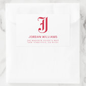 ジャクソンビル州大クラシック学JSUレター 長方形シール (バッグ)