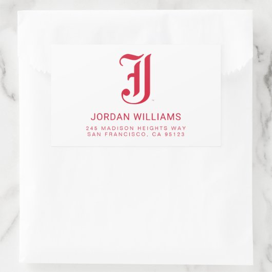 ジャクソンビル州大クラシック学JSUレター 長方形シール (バッグ)