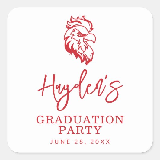 ジャクソンビル州大学ガメコックスレッドイーグル スクエアシール (正面)