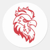 ジャクソンビル州大学ガメコックスレッドイーグル ラウンドシール (正面)