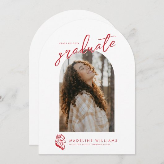 ジャクソンビル州大学ガメコックスレッドイーグル 招待状 (正面/裏面)