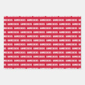 ジャクソンビル州大学ガメコックスレッドロゴ ラッピングペーパーシート (正面2)