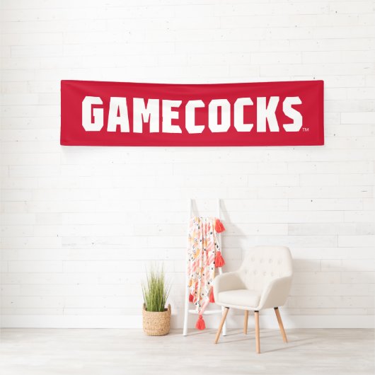 ジャクソンビル州大学ガメコックスレッドロゴ 横断幕 (インサイチュ)