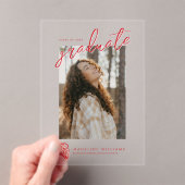 ジャクソンビル州大学卒業 アクリル招待状 (インサイチュ (ポータブル))