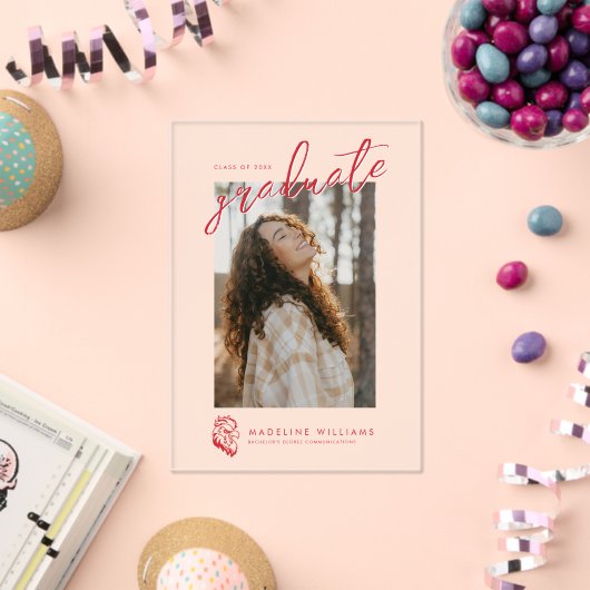 ジャクソンビル州大学卒業 アクリル招待状 (インサイチュ (お祝い))