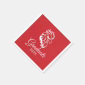 ジャクソンビル州大学卒業 スタンダードカクテルナプキン (角)