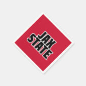 ジャクソンビル州大学JAX州はっきりした文字 スタンダードカクテルナプキン (角)