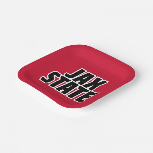 ジャクソンビル州大学JAX州はっきりした文字 ペーパープレート (傾斜あり)