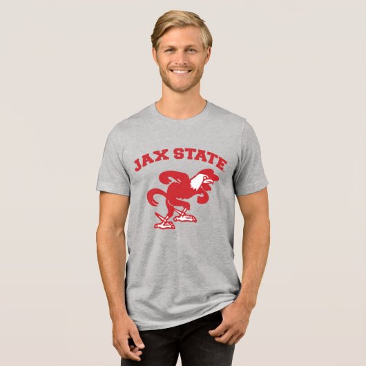ジャクソンビル州大学JAX州ガメコック トライブレンドTシャツ (正面全面)