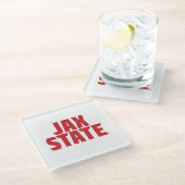 ジャクソンビル州大学JAX州レッド ガラスコースター (アングル)