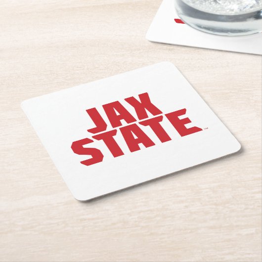 ジャクソンビル州大学JAX州レッド スクエアペーパーコースター (アングル)