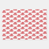 ジャクソンビル州大学JAX州レッド ラッピングペーパーシート (正面)