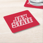 ジャクソンビル州大学JAX州 スクエアペーパーコースター (アングル)