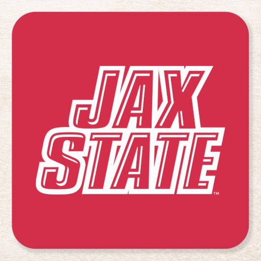 ジャクソンビル州大学JAX州 スクエアペーパーコースター (正面)