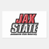 ジャクソンビル州大学JAX州 長方形シール (正面)