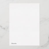 ジャクソンビル州立大学卒業式 箔招待状 (裏面)