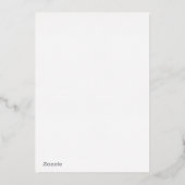 ジャクソンビル州立大学卒業 箔招待状 (裏面)