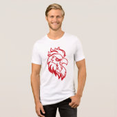 ジャクソンビル州立大学 Gamecocks 赤 ゲームコ トライブレンドTシャツ (正面全面)