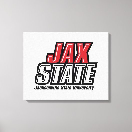 ジャクソンビル州立大学 JAX STATE ロゴ キャンバスプリント (正面)