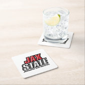 ジャクソンビル州立大学 JAX STATE ロゴ スクエアペーパーコースター (インサイチュ)