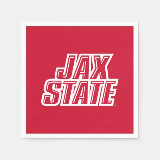 ジャクソンビル州立大学 JAX STATE ロゴ スタンダードカクテルナプキン (正面)