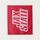 ジャクソンビル州立大学 JAX STATE ロゴ タペストリー (正面)