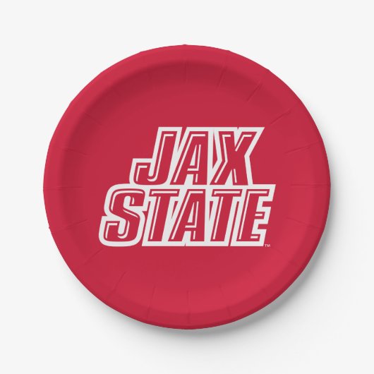 ジャクソンビル州立大学 JAX STATE ロゴ ペーパープレート (正面)