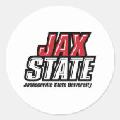 ジャクソンビル州立大学 JAX STATE ロゴ ラウンドシール (正面)