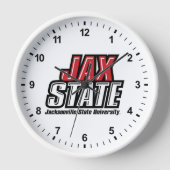 ジャクソンビル州立大学 JAX STATE ロゴ 壁時計 (正面)