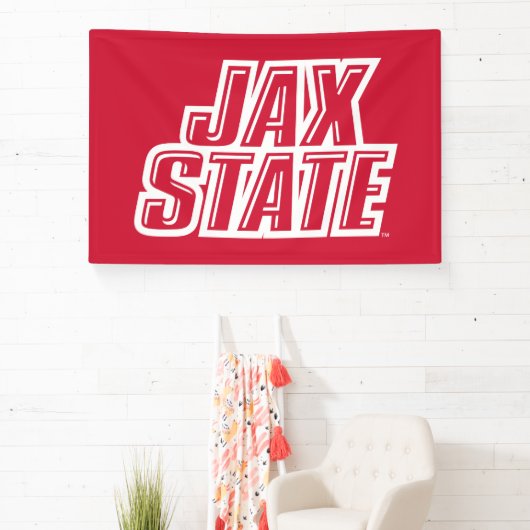 ジャクソンビル州立大学 JAX STATE ロゴ 横断幕 (インサイチュ)