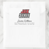 ジャクソンビル州立大学 JAX STATE ロゴ 長方形シール (バッグ)