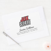 ジャクソンビル州立大学 JAX STATE ロゴ 長方形シール (封筒)
