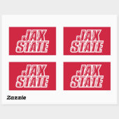 ジャクソンビル州立大学 JAX STATE ロゴ 長方形シール (シート)