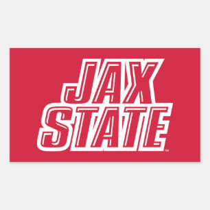 ジャクソンビル州立大学 JAX STATE ロゴ 長方形シール